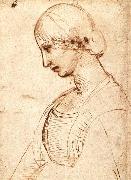 RAFFAELLO Sanzio, Waist-length Figure of a Young Woman
